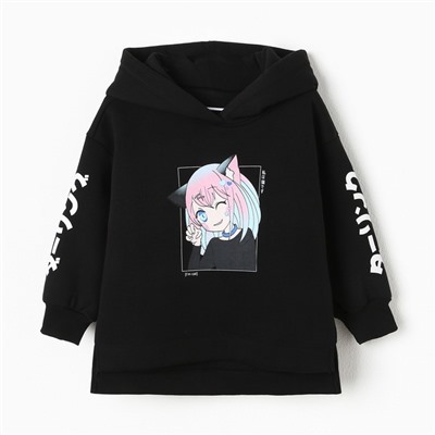 Толстовка для девочки Mark Formelle, чёрная, рост 104 см