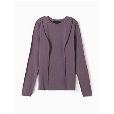 Лонгслив с декоративными швами MIST, размер 42, графитовый