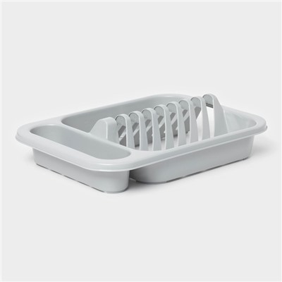 Сушилка для посуды, 33.5×24×5.5 см, серая