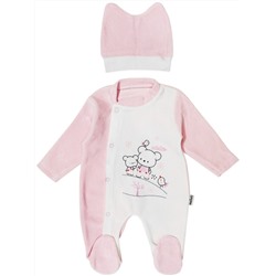 1629 Комбинезон+шапочка велюр