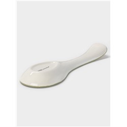 Подставка под ложку Доляна «Зайка», 22.3×7.1×2.7 см, доломит, белая, зелёная