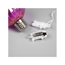 Набор ёлочных шаров «Розовые грани», 3 шт., d=7 см, 3 LED, от батареек AG13×9, свечение тёплое белое