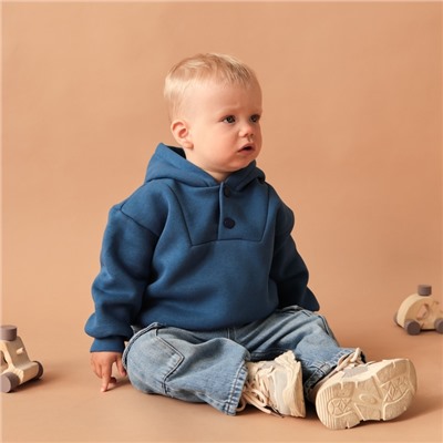 Толстовка детская «Крошка Я» Blueberry, рост 62-68 см, синяя