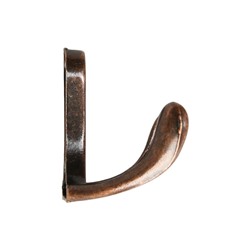Крючок мебельный ТУНДРА TKd=005, двухрожковый, медь, 5 шт. TMP
