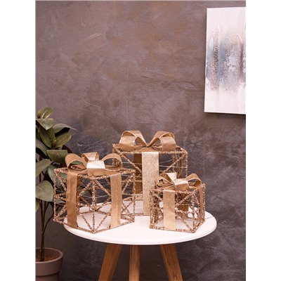 Фигура световая «Кубы», 25×20×15 см, 90 LED, батарейки ААх8 (не в компл.), свечение тёплое белое