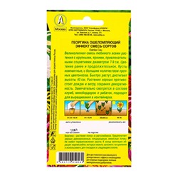Семена цветов Георгина Ошеломляющий эффект, смесь сортов , Ц/П,10 шт.
