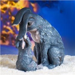 Садовая фигура из полистоуна «Зайчиха и зайчонок», 36×34 см