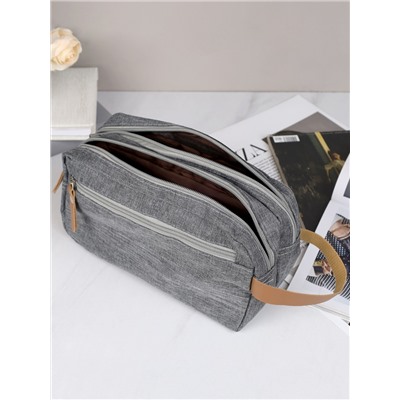 Косметичка 10х25х15 см серая / XN-020GR /уп 150/подарок мужчине