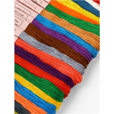 Нитки мулине №17/18/19, 8±1 м, 36 шт., разноцветные