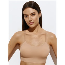 Omsa Топ 3. OmD 1112B Invisible Майка "Toп" женская с сеткой (кроп-топ на тонких бретелях с вкладышами), PA