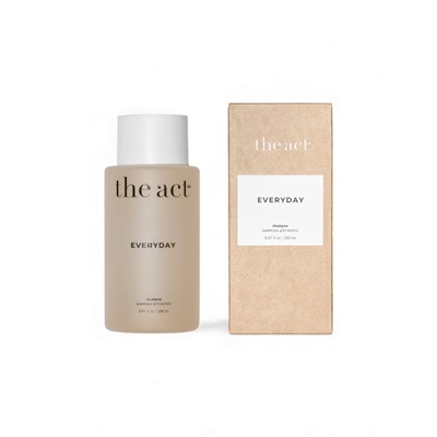 Шампунь для волос ежедневный The Act с гидролатами и растительными протеинами, 300 мл