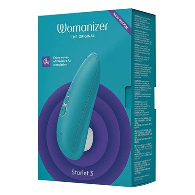 Бирюзовый клиторальный стимулятор Womanizer Starlet 3