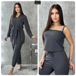 комплект майка , брюки и халат