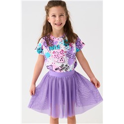 Юбка-шорты трикотажные для девочек PLAYTODAY, 1240013