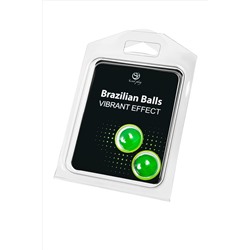 Набор из 2 шариков с массажным маслом Brazilian Balls с эффектом вибрации