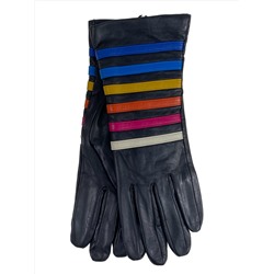 Женские демисезонные перчатки из натуральной кожи цвет черный