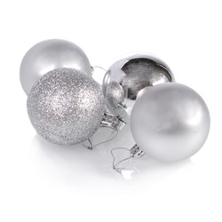 Елочные шары 20 штук 7 см / HX-2/2 /уп 24/ серебро