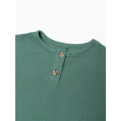 Рубашка Крошка Я «Муслин», рост 68, зеленая