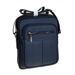 Сумка мужская из натуральной кожи, цвет синий