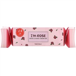 Tony Moly, I'm Rose (роза), маска и крем для рук, набор из 4 предметов