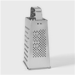 Тёрка КВАРЦ «Универсал», 4 грани, 11×8.5×22 см, металл, серебристая