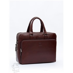 Портфель мужской кожаный 68001 brown Fuzhiniao в Новосибирске