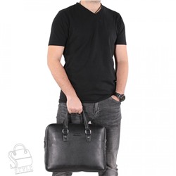 Портфель мужской кожаный 66306H black Heanbag