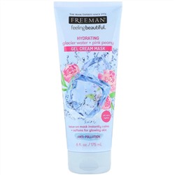 Freeman Beauty, Feeling Beautiful, увлажняющая гелевая крем-маска, ледниковая вода + розовый пион, 175 мл (6 жидк. унций)