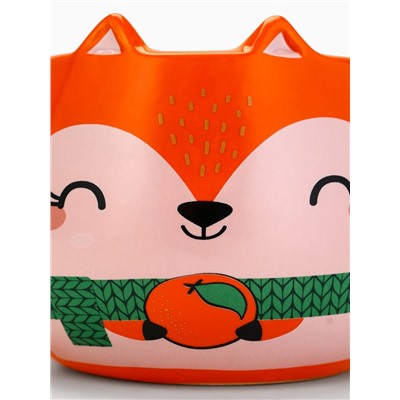 Кружка новогодняя керамическая «Счастье в мандаринках», 400 мл, ручная работа