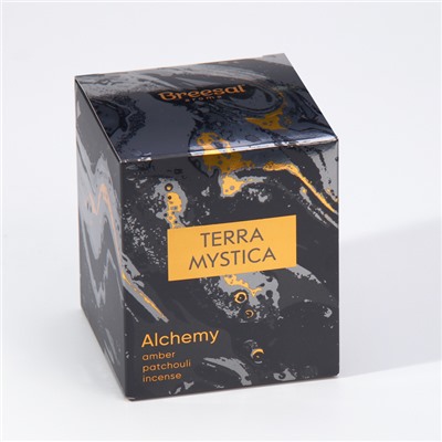 Ароматическая свеча "Breesal, TERRA MYSTICA", Амбра, Ладан, Пачули