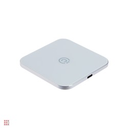 Беспроводное зарядное устройство Qi, 15W, быстрая зарядка, стеклян.паналь, серый