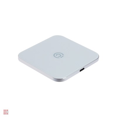 Беспроводное зарядное устройство Qi, 15W, быстрая зарядка, стеклян.паналь, серый