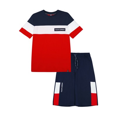 Комплект трикотажный для мужчин: фуфайка (футболка), шорты