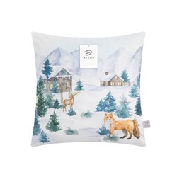 Наволочка декоративная новогодняя «Этель. Зима», 40×40 см, велюр