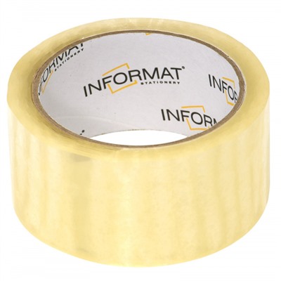 Клейкая лента 48 мм х 57 м прозрачная 45 мкм T4857-02 inФОРМАТ