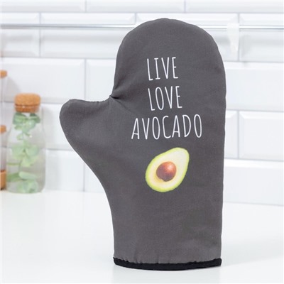 Варежка-прихватка Avocado, 20×28 см, саржа, 100% хлопок, ватин 250 г/м²