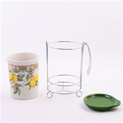 60176 Подставка д/стол/прибор 3пр Лимонный праздник доломит LR(х24)