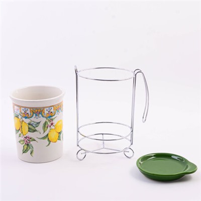 60176 Подставка д/стол/прибор 3пр Лимонный праздник доломит LR(х24)