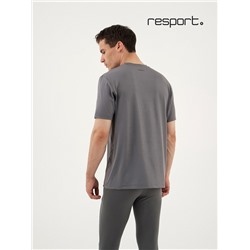 Футболка мужская Resport, размер 46, базовая, со вставками, серая