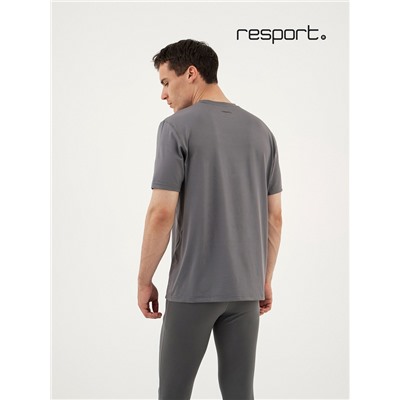 Футболка мужская Resport, размер 46, базовая, со вставками, серая