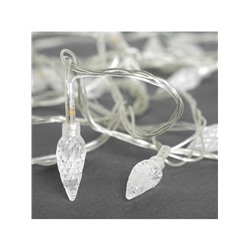 Гирлянда «Нить» 5 м с насадками «Шишки», IP20, прозрачная нить, 20 LED, свечение мульти (RG/RB), мигание, 220 В