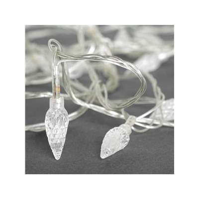 Гирлянда «Нить» 5 м с насадками «Шишки», IP20, прозрачная нить, 20 LED, свечение мульти (RG/RB), мигание, 220 В