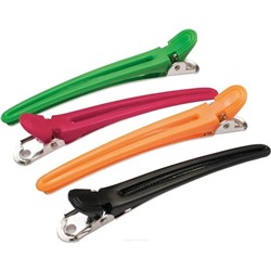 Dewal Зажим для волос CL2403, пластик с металлом, разноцветный, 8 см, 12 шт. 1512