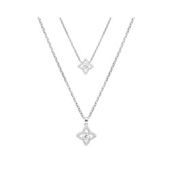 Колье из серебра куб.циркон., МЦВА204