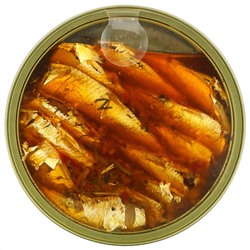 King Oscar, Sardines In Extra Virgin Olive Oil With Red Bell Pepper, Garlic, Rosemary & Hot Chili, 3.75 oz (106 g)