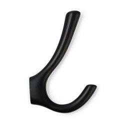 Крючок мебельный CAPPIO TKD029, двухрожковый, цвет черный