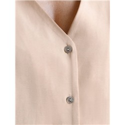 Укороченная блузка с V вырезом из плотного лиоцелла