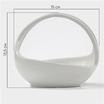 Конфетница Magistro «Бланш», 15×13.5 см, цвет белый