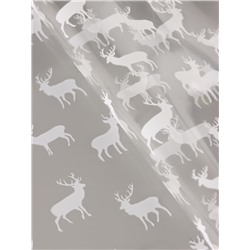 Пленка новогодняя глянцевая «Северные олени», прозрачная, белый, 0.7×7.5 м, 40 мкм, 200 г