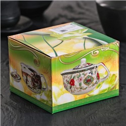 Чайник керамический заварочный «Восточная мудрость», 200 мл, 14×9.5×8 см, цвет синий